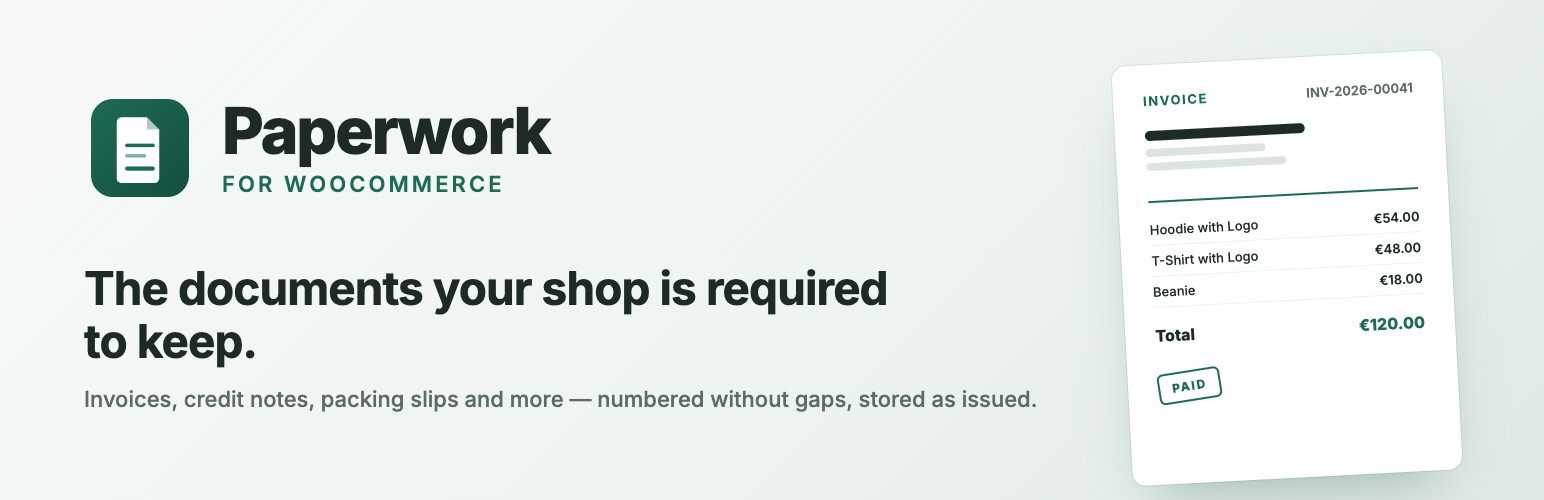 Paperwork – Invoices & Documents for WooCommerce