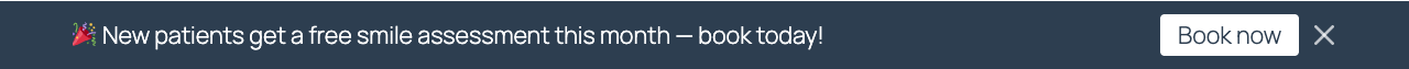 Announcement Bar — a dismissible promo banner with a call-to-action.