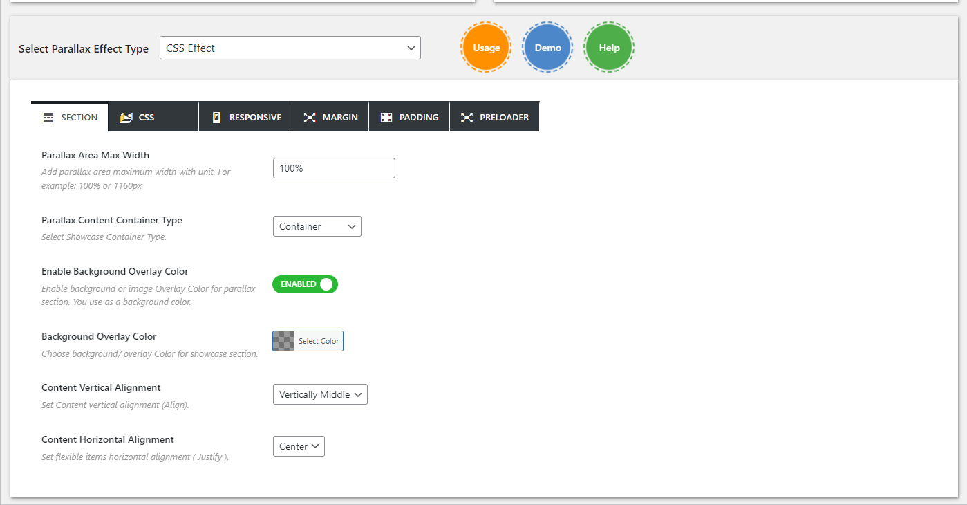 Shortcode Settings