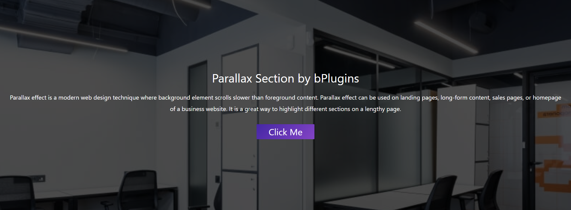 Parallax Section block &#8211; Parallax scrolling effects in section.