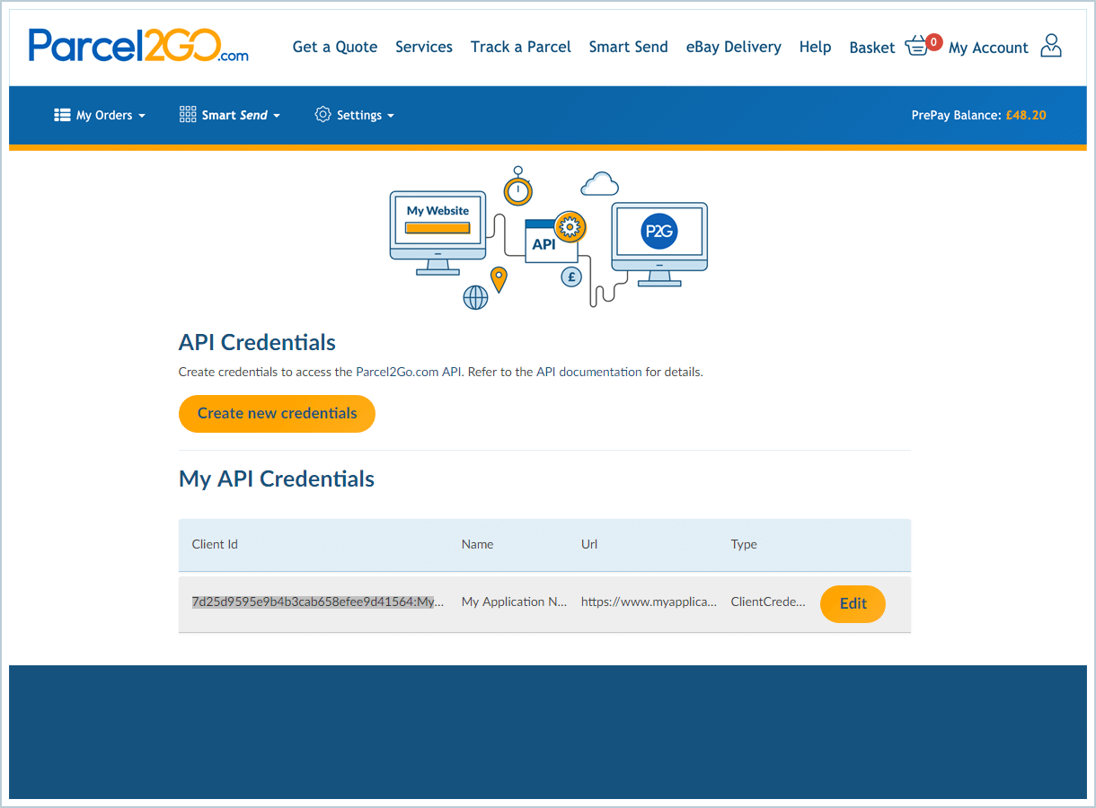 <p>Your credentials have been created and are now saved.</p>