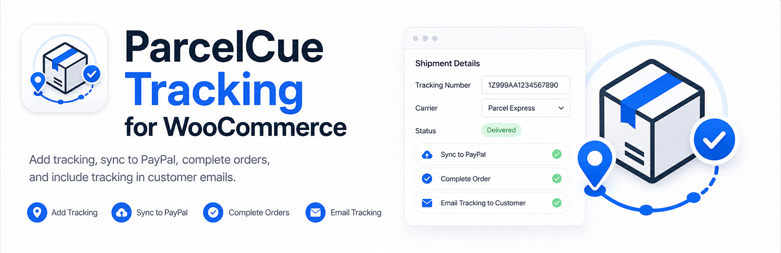 WordPress 外掛 ParcelCue Tracking for WooCommerce 的封面圖片