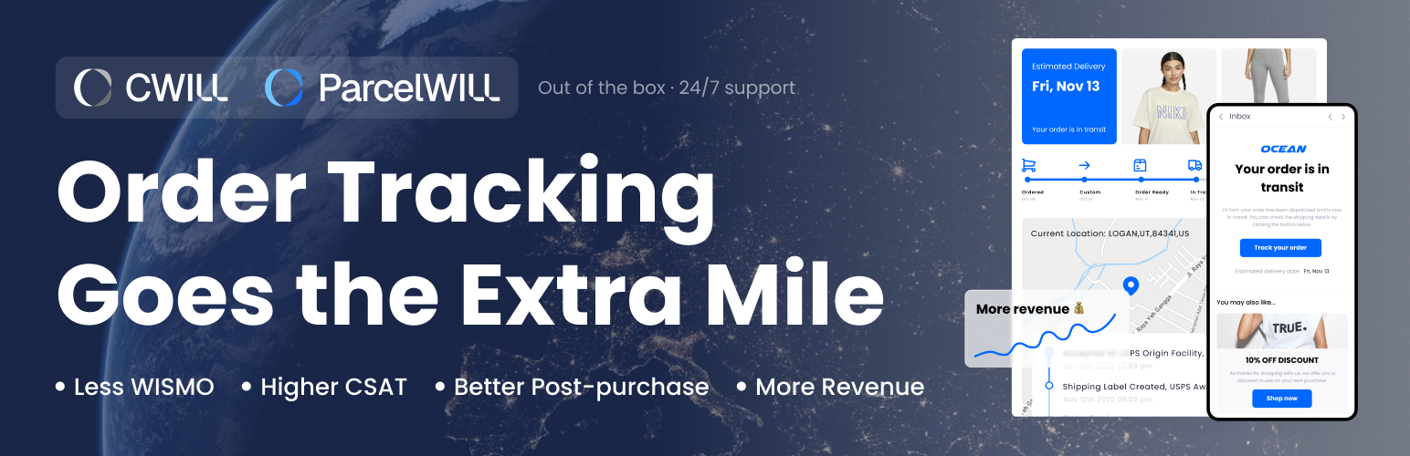 ParcelWILL (Formerly ParcelPanel) – Shipment Tracking, Tracking & Order Tracking for WooCommerce