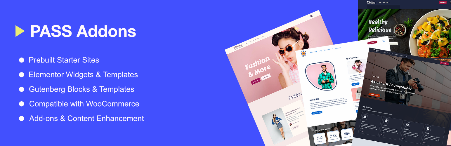 PASS Addons – Templates, Widgets, and Resources for Elementor