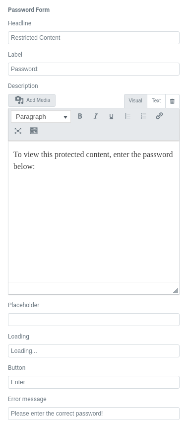 <p>Customize password forms via our friendly User Interface.</p>