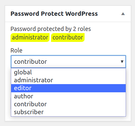 <p>Protect your private pages and posts by user roles. You can create one password per role with our Free version but unlimited passwords with our Pro version.</p>