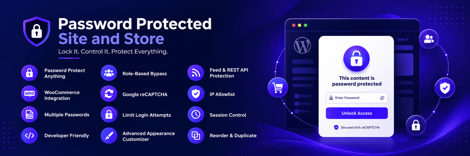 WordPress 外掛 Password Protected Site and Store 的封面圖片