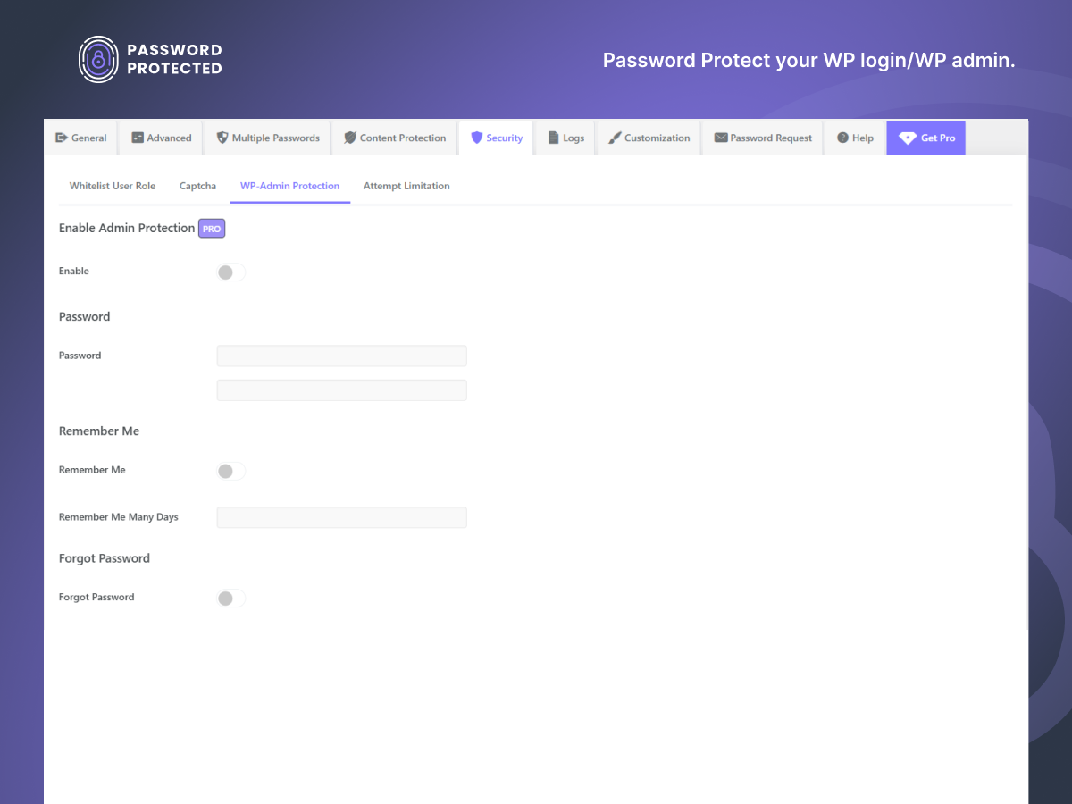 Password Protect your WP login/WP admin.