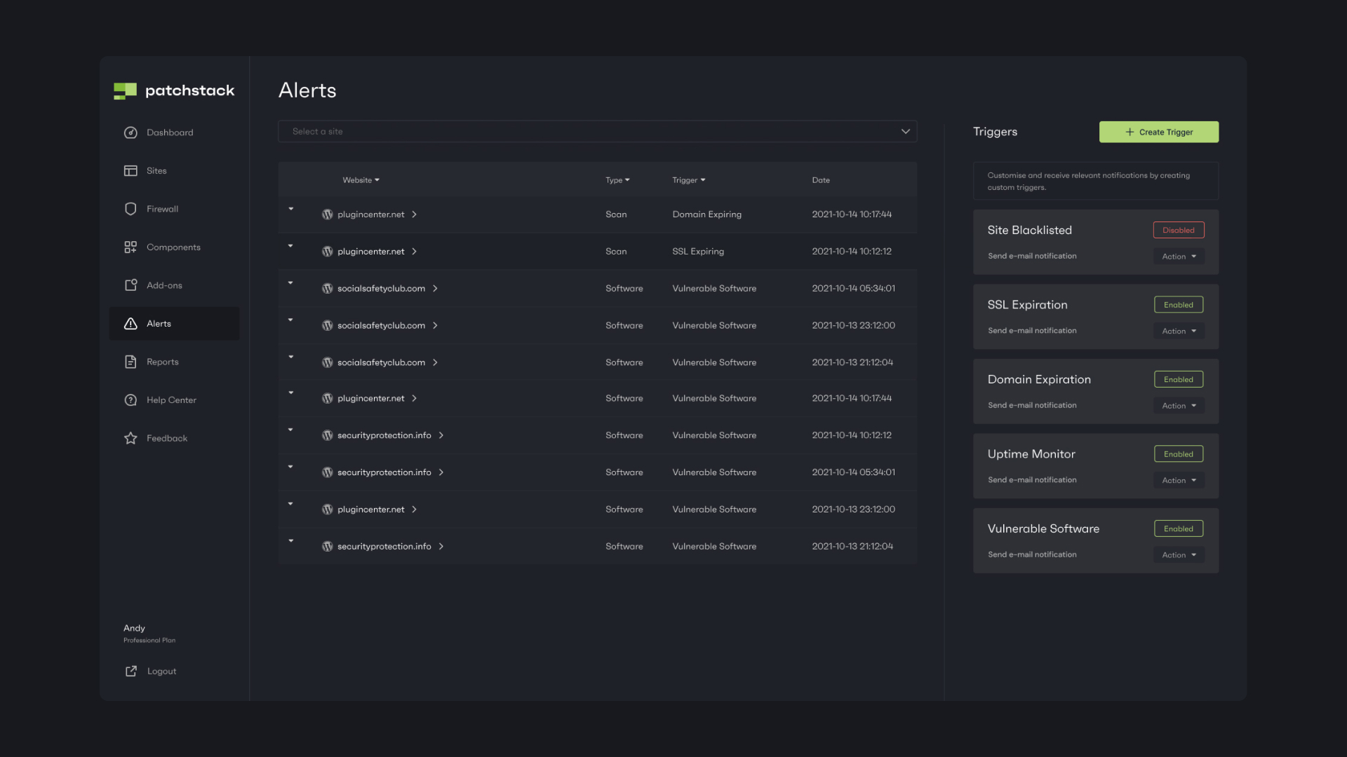 Patchstack App Alerts Overview