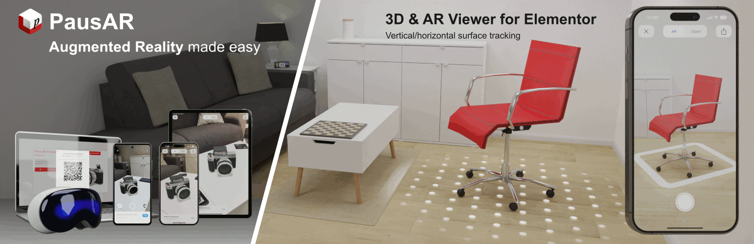 PausAR – 3D and AR for Elementor