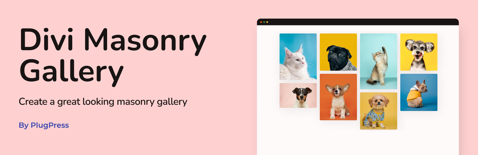 WordPress 外掛 Divi Masonry Gallery – Pro Gallery 的封面圖片。