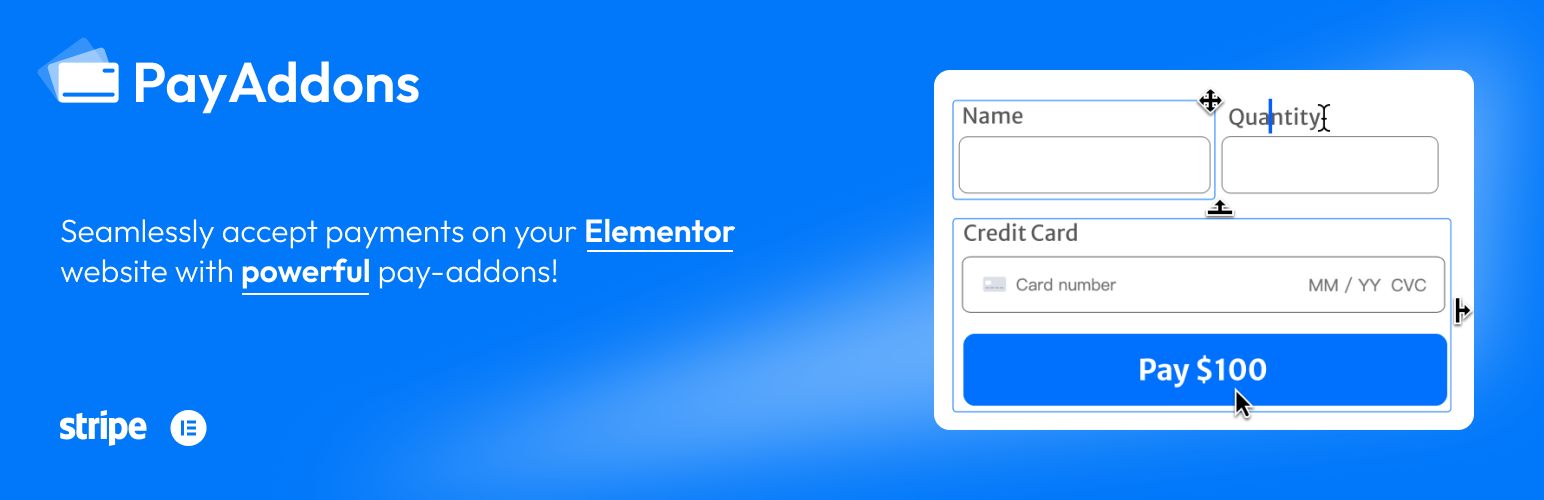WordPress 外掛 Elementor Stripe Payment 的封面圖片。