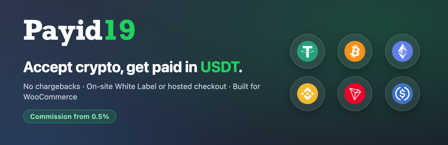 WordPress 外掛 Payid19 Crypto Payment Gateway 的封面圖片