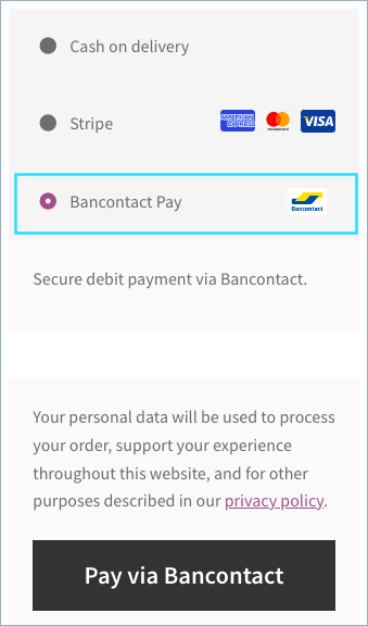 Stripe Bancontact