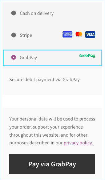 Stripe GrabPay