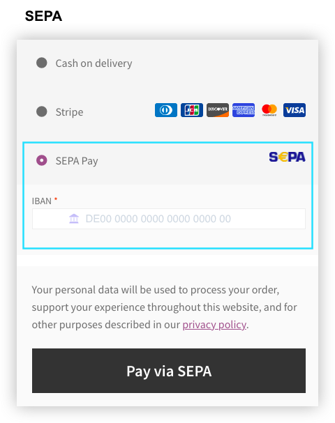 Stripe SEPA Pay