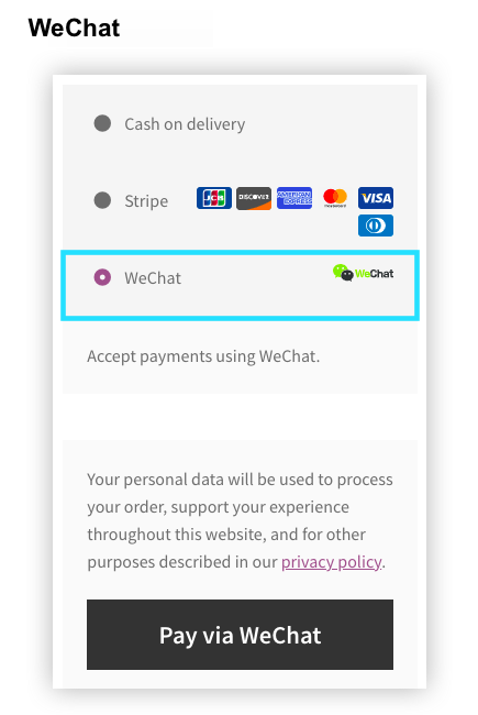 Stripe WeChat Pay