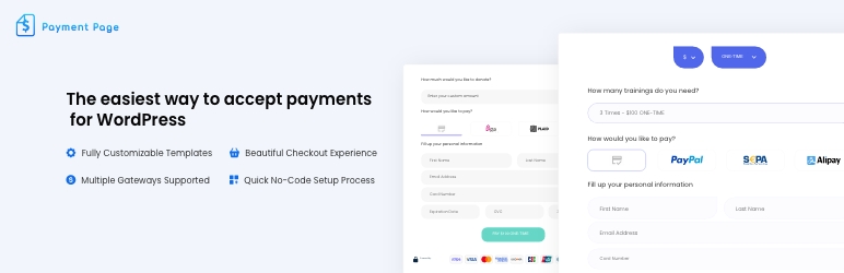 Payment Page | Melhor plugin de pagamento para Stripe e PayPal