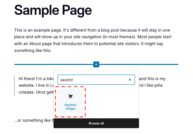 Quick-start overview guiding you through connecting PayWhirl to WordPress.