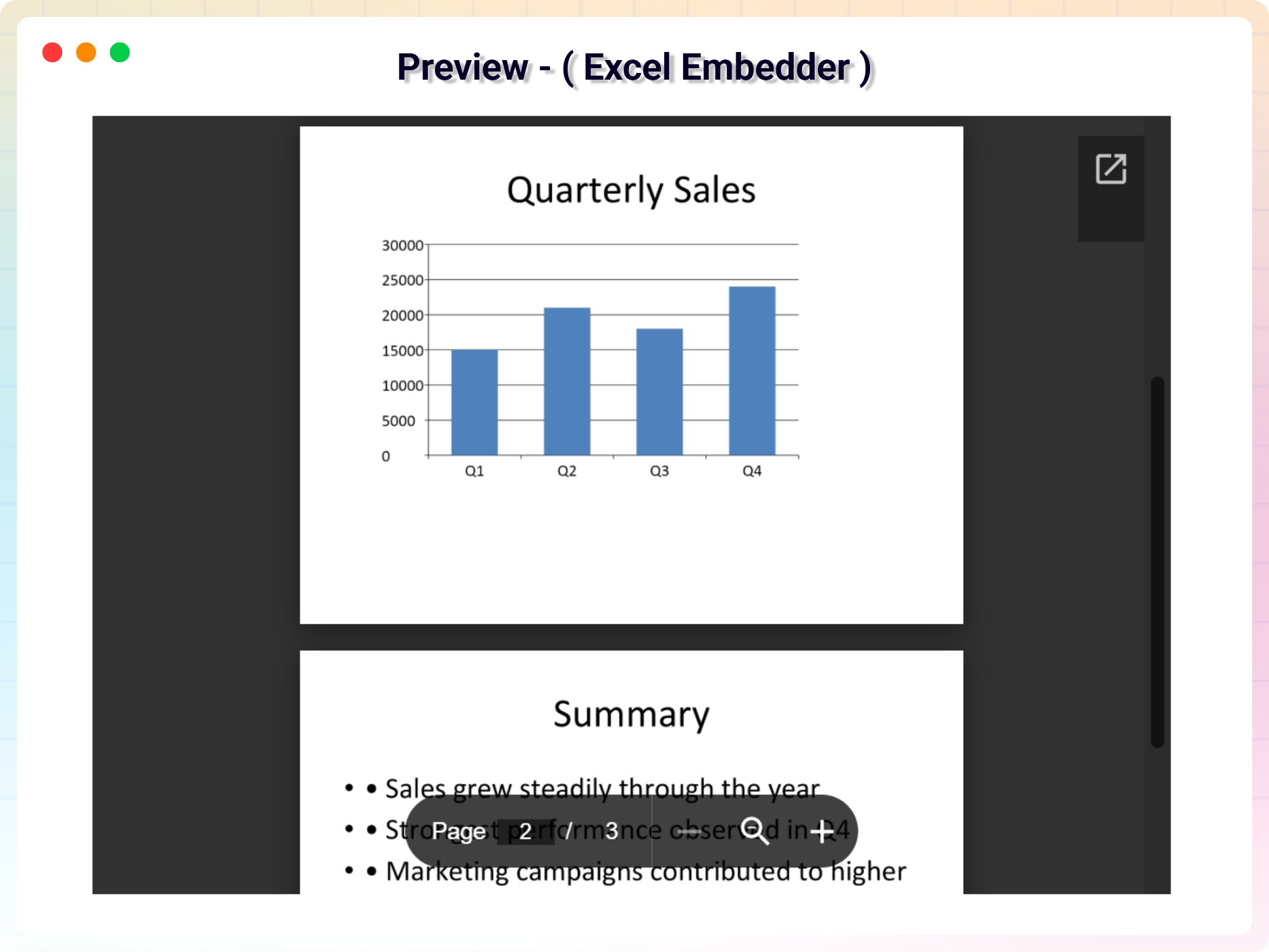 PDF Embed Block - Preview ( Excel Embedder )