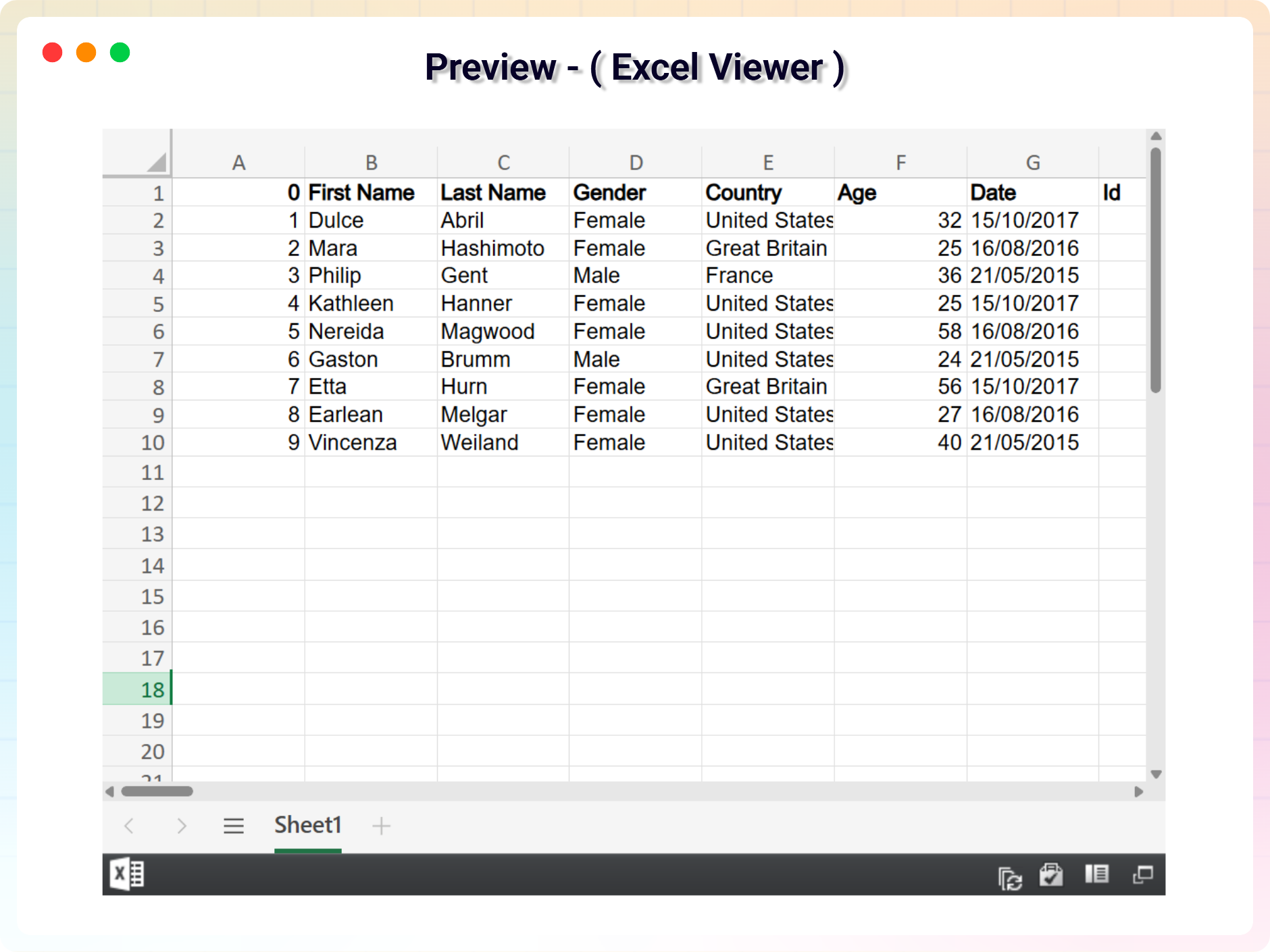 PDF Embed Block - Preview ( Excel Viewer )