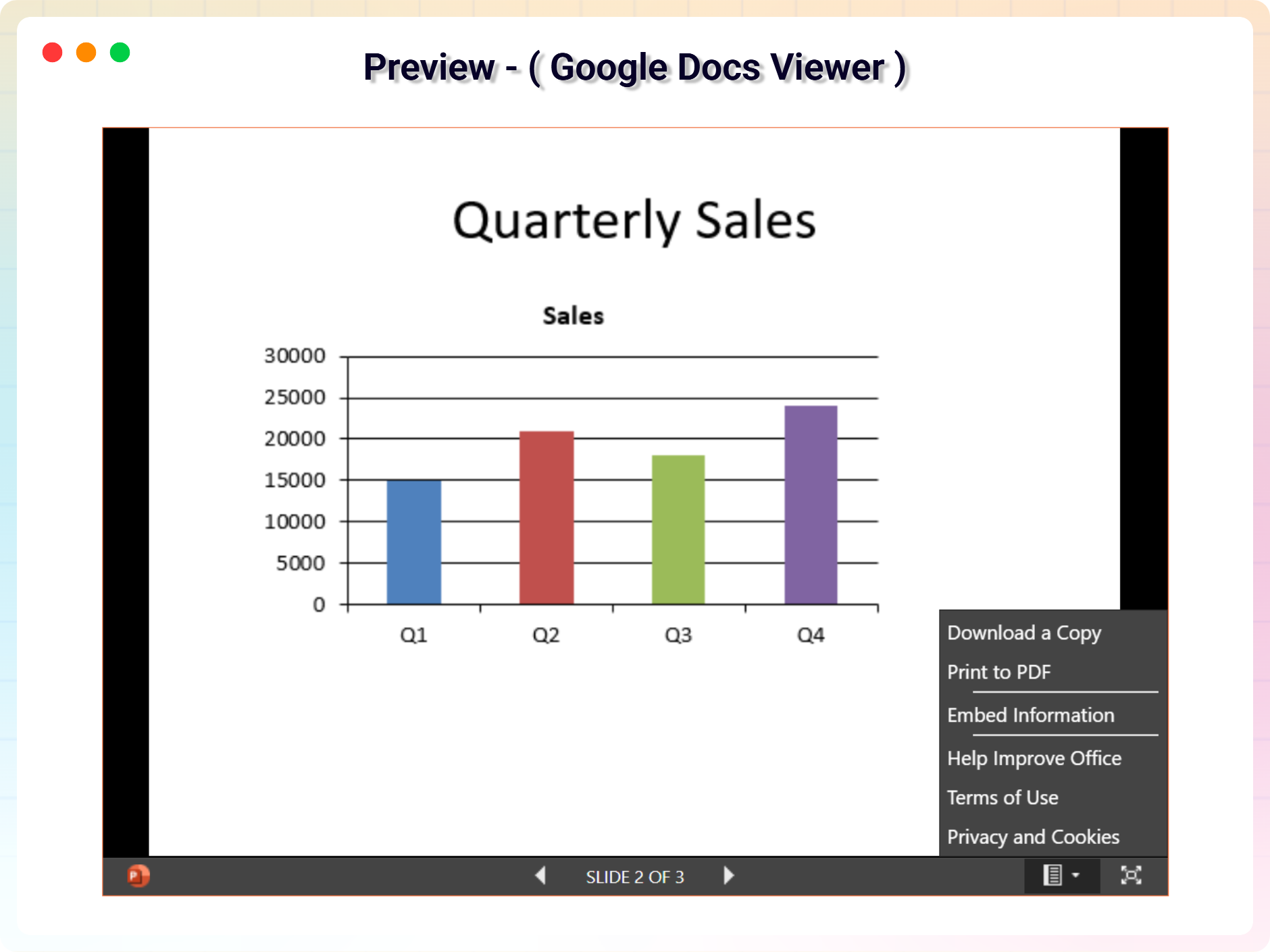 PDF Embed Block - Preview ( Google Docs Viewer )