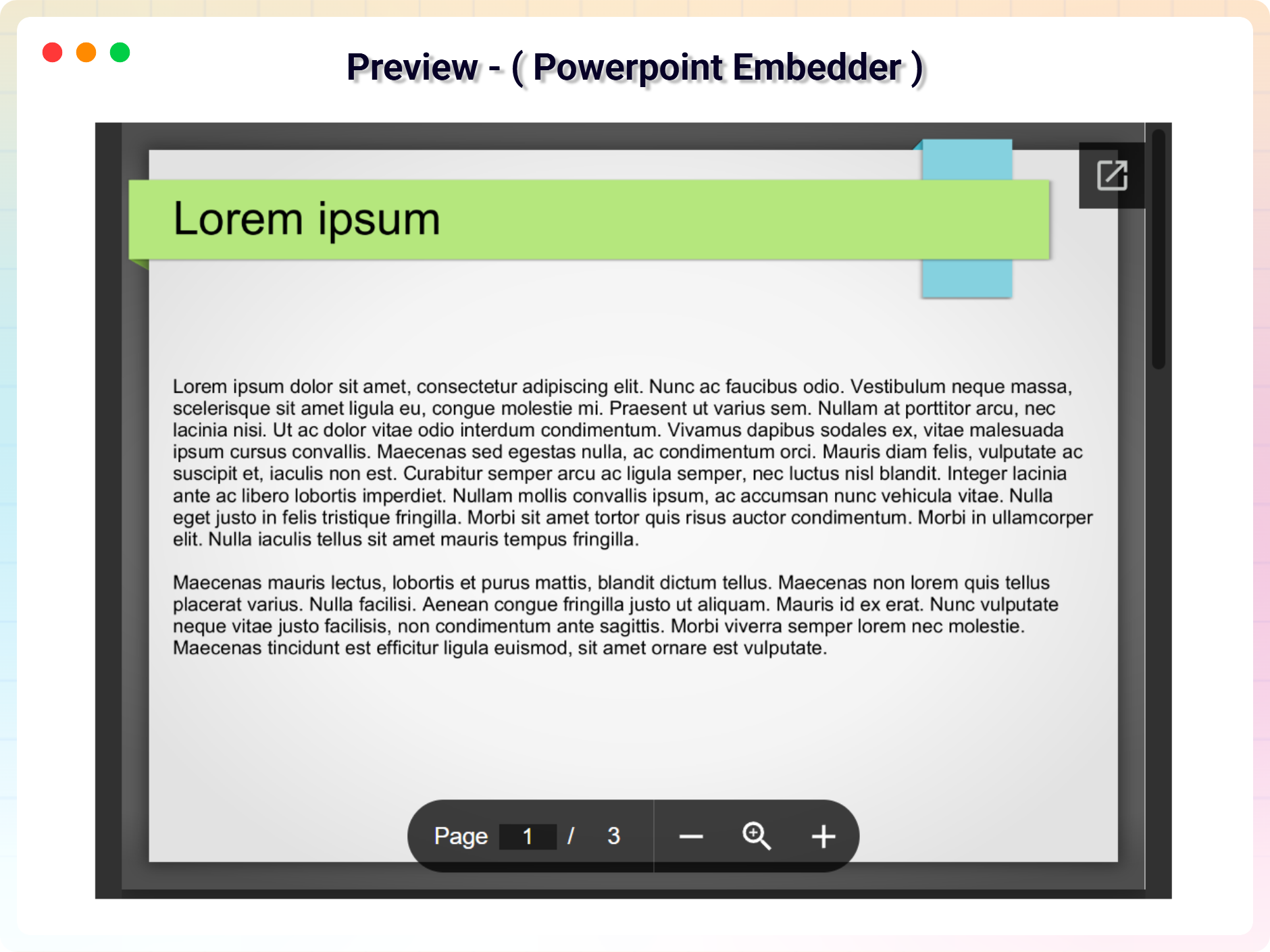PDF Embed Block - Preview ( Powerpoint Embedder )