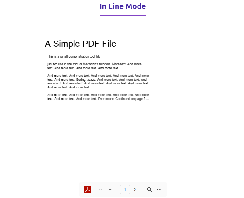 PDF Embed (In-Line)