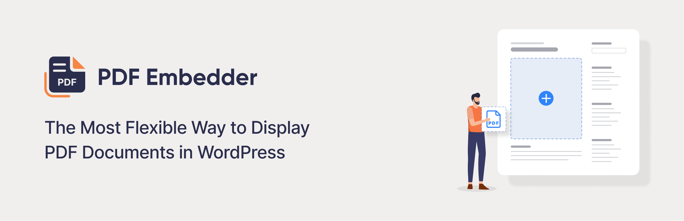 WordPress 外掛 PDF Embedder 的封面圖片。