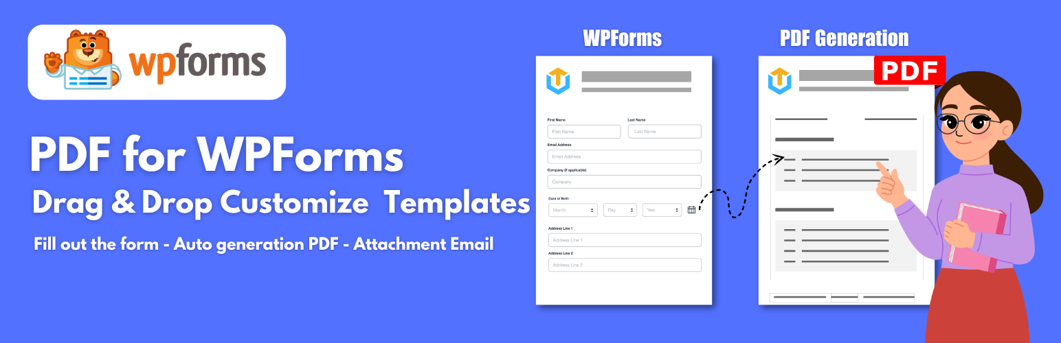 PDF For WPForms + Drag And Drop Template Builder