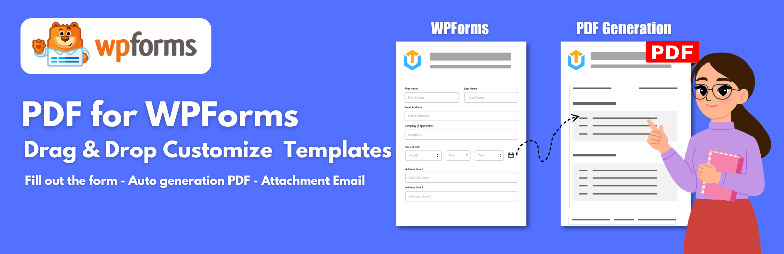 PDF for WPForms + Drag and Drop Template Builder