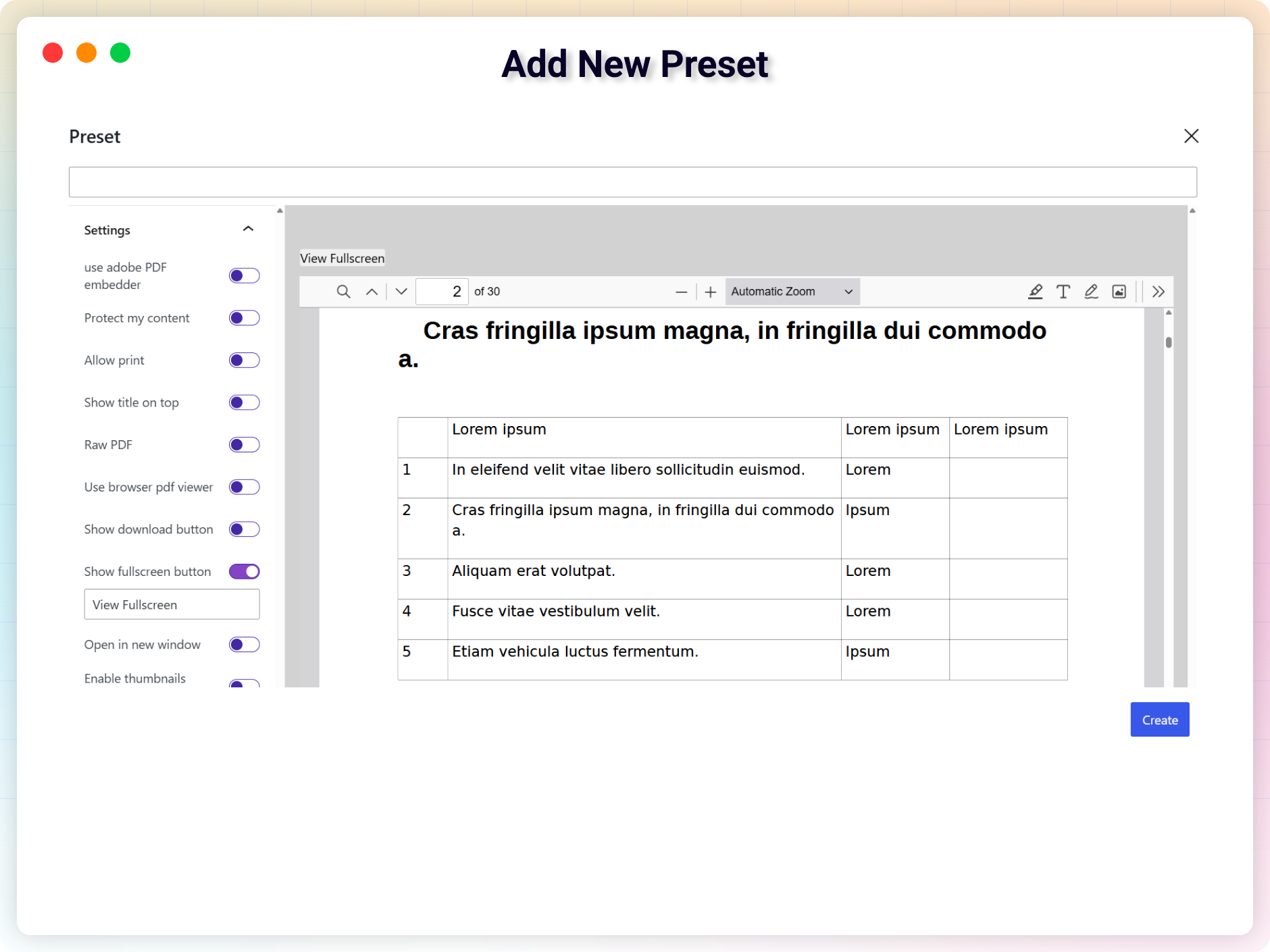 PDF Poster – PDF Embedder Plugin