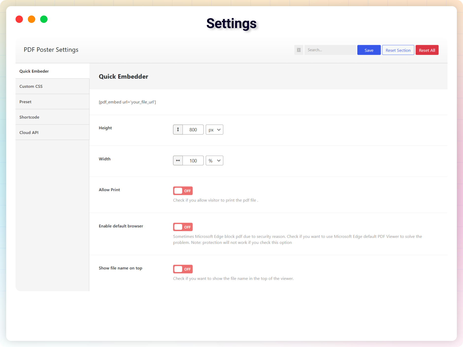 PDF Poster – PDF Embedder Plugin