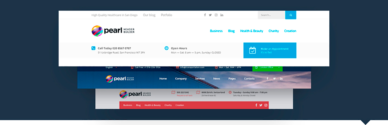 WordPress Header Builder Plugin – Pearl