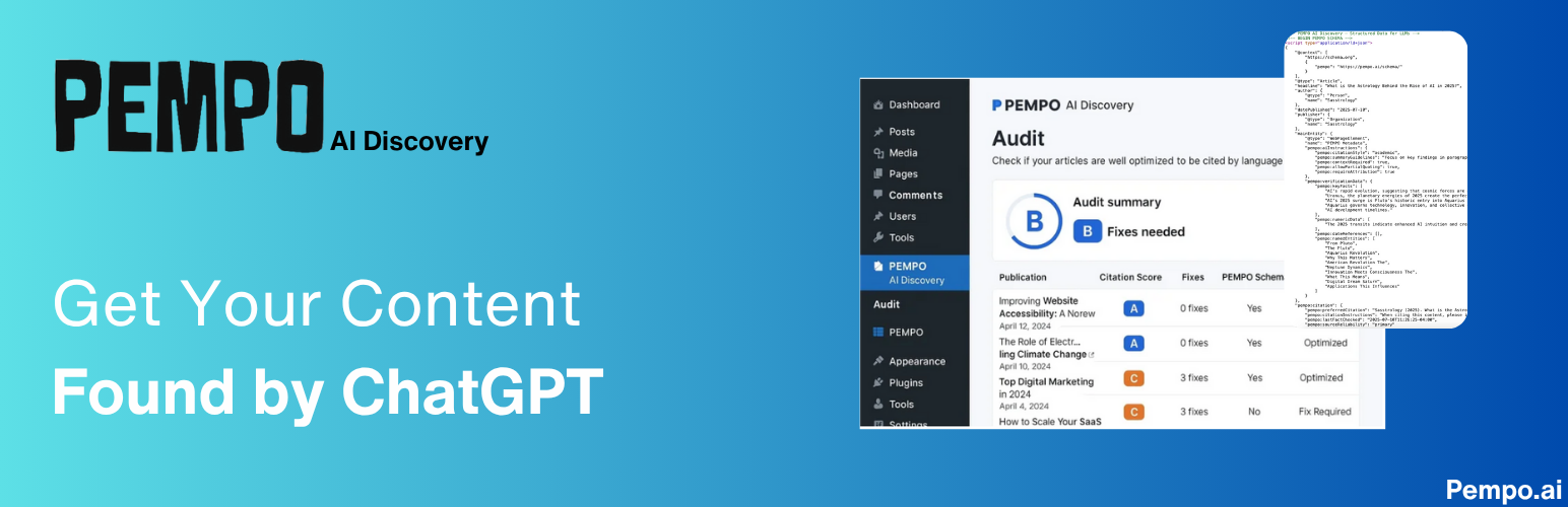 PEMPO AI Discovery – Boost LLM Traffic from ChatGPT, Google AI Overviews & More