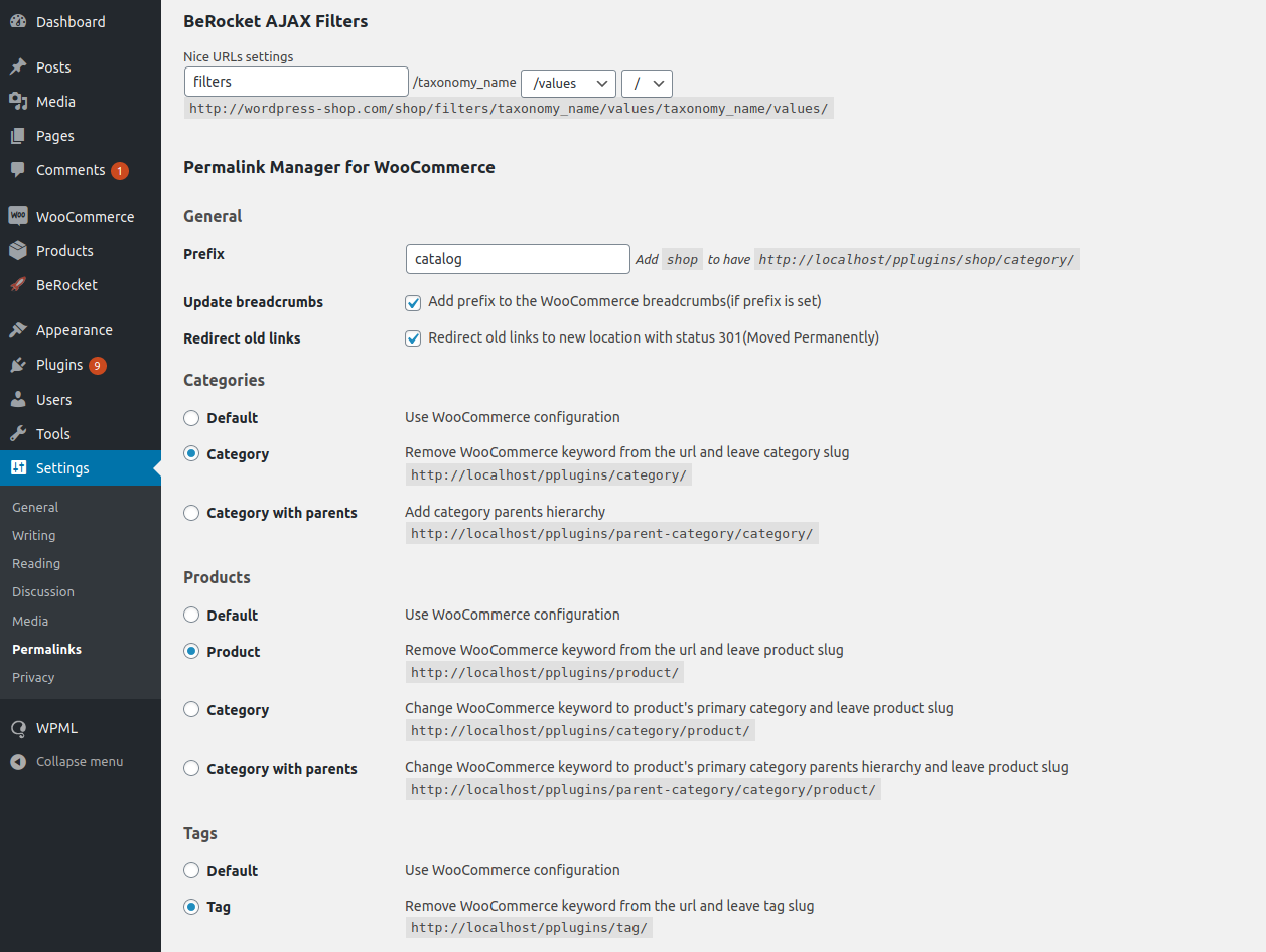 Permalink Manager for WooCommerce