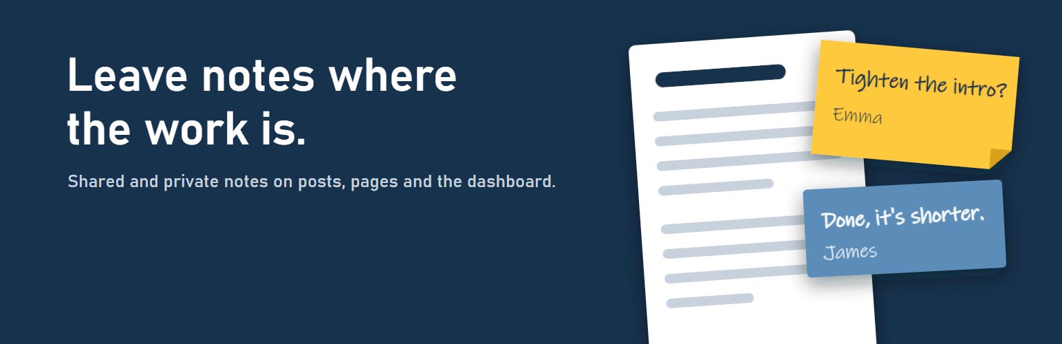 Peter's Post Notes – Admin Notes for Posts and Pages preview