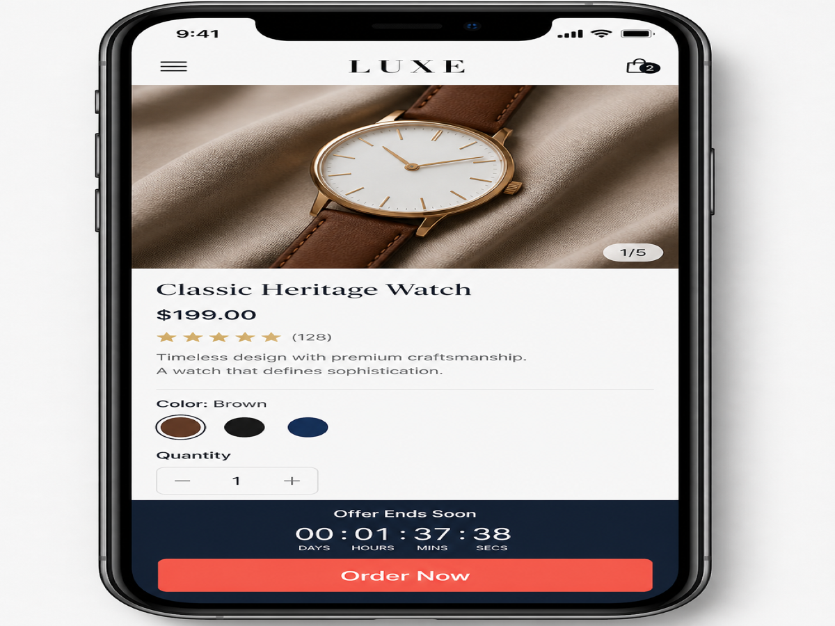 Mobile view — responsive stack, wrap, or keep-desktop layouts