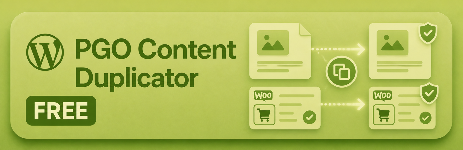 WordPress 外掛 PGO Content Duplicator 的封面圖片