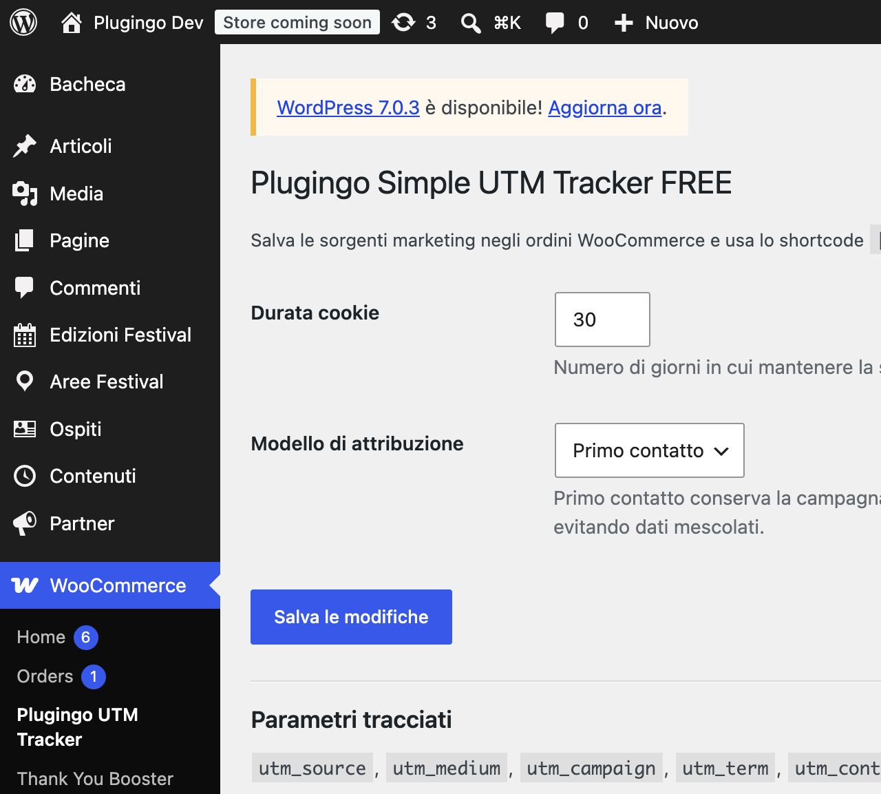 Attribution model, cookie duration, and consent settings.