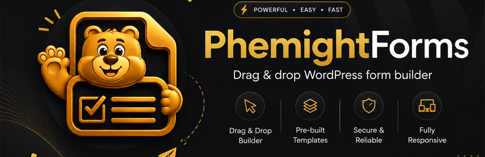 PhemightForms – Form Builder for WordPress – Contact Forms, Payment Forms, Survey Form, Quiz & More