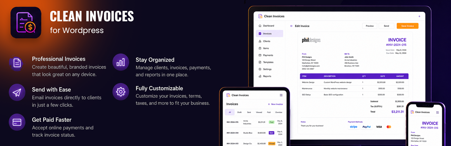 PhilDesigns Clean Invoices