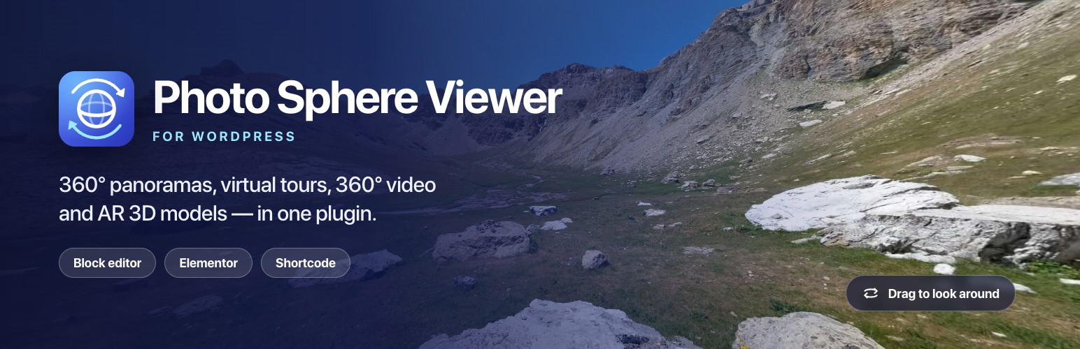 Photo Sphere Viewer – 360° Panorama, Virtual Tour, 360 Video & AR 3D Model Viewer preview