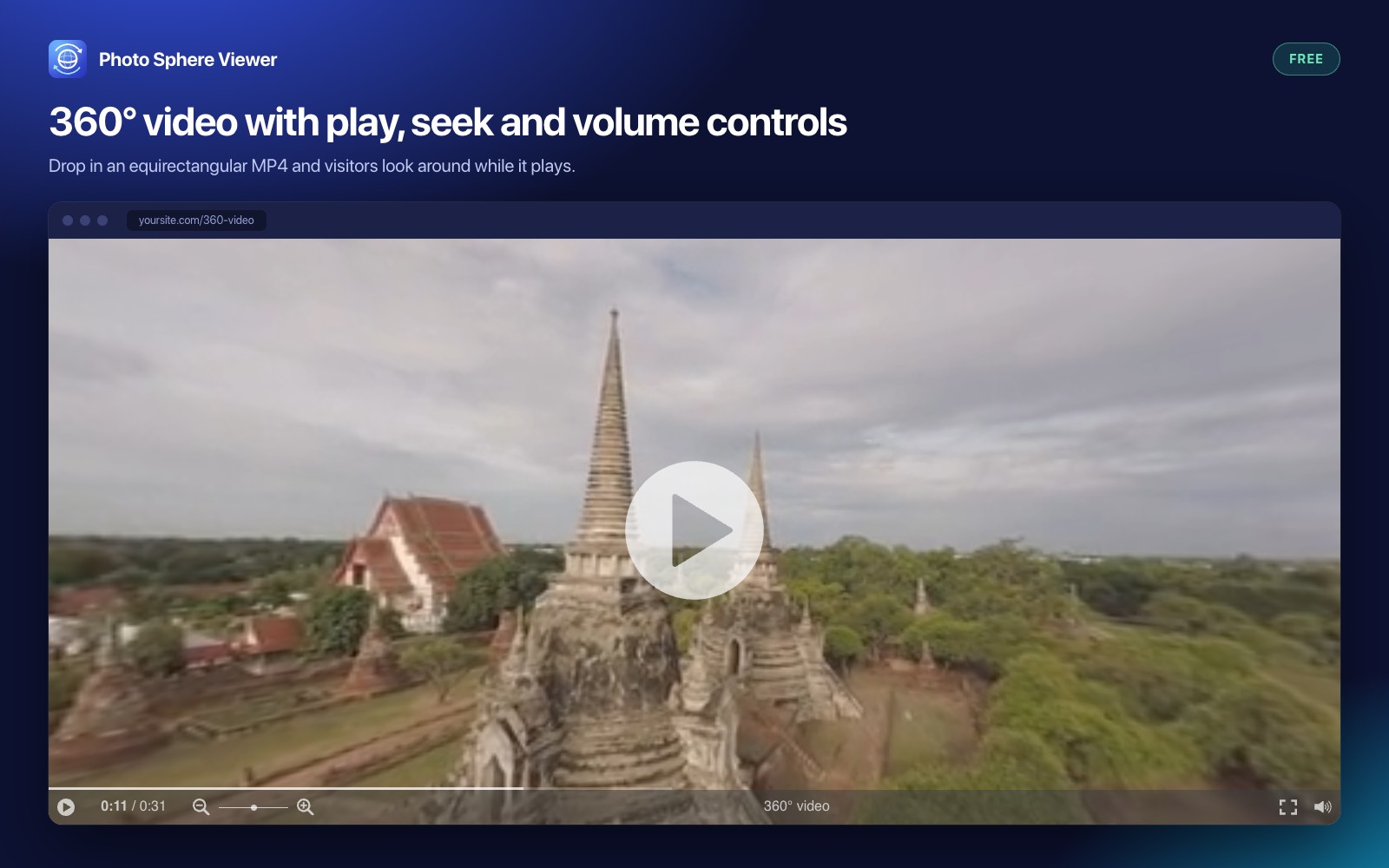 Virtual tour with 3D navigation arrows between scenes