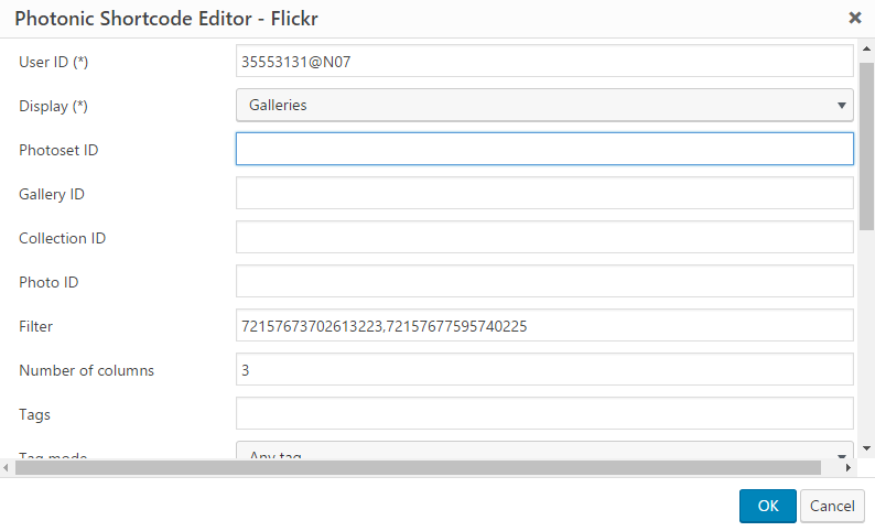 Clicking on the placeholder lets you edit the attributes of the shortcode if Gutenberg is not being used and the interactive workflow is disabled.
