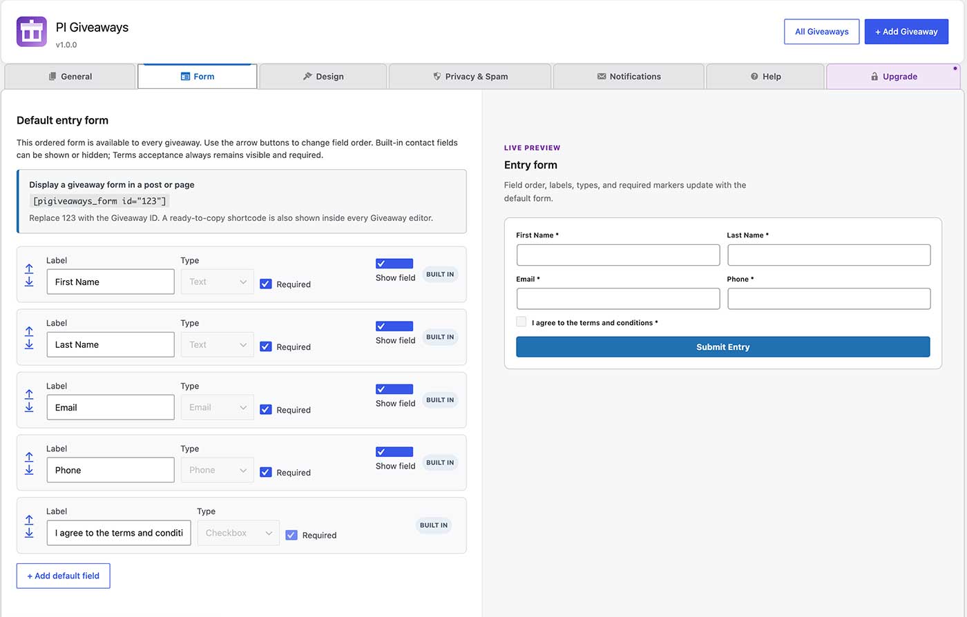 Form builder