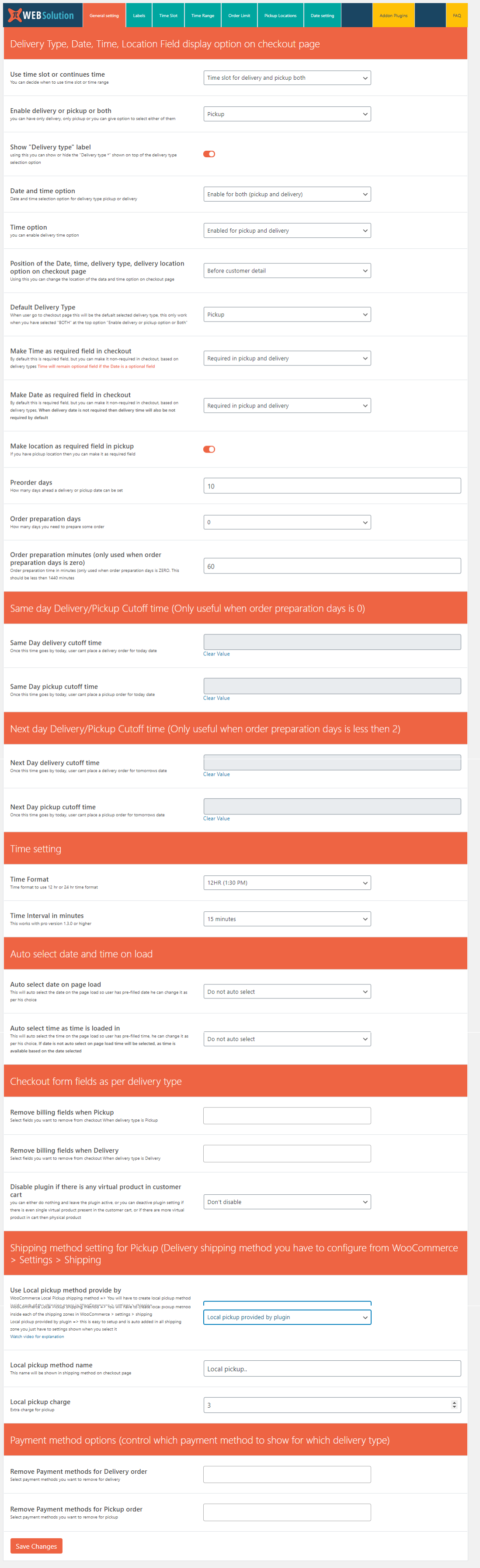 Order date, Order pickup, Order date time, Pickup Location, delivery date for WooCommerce