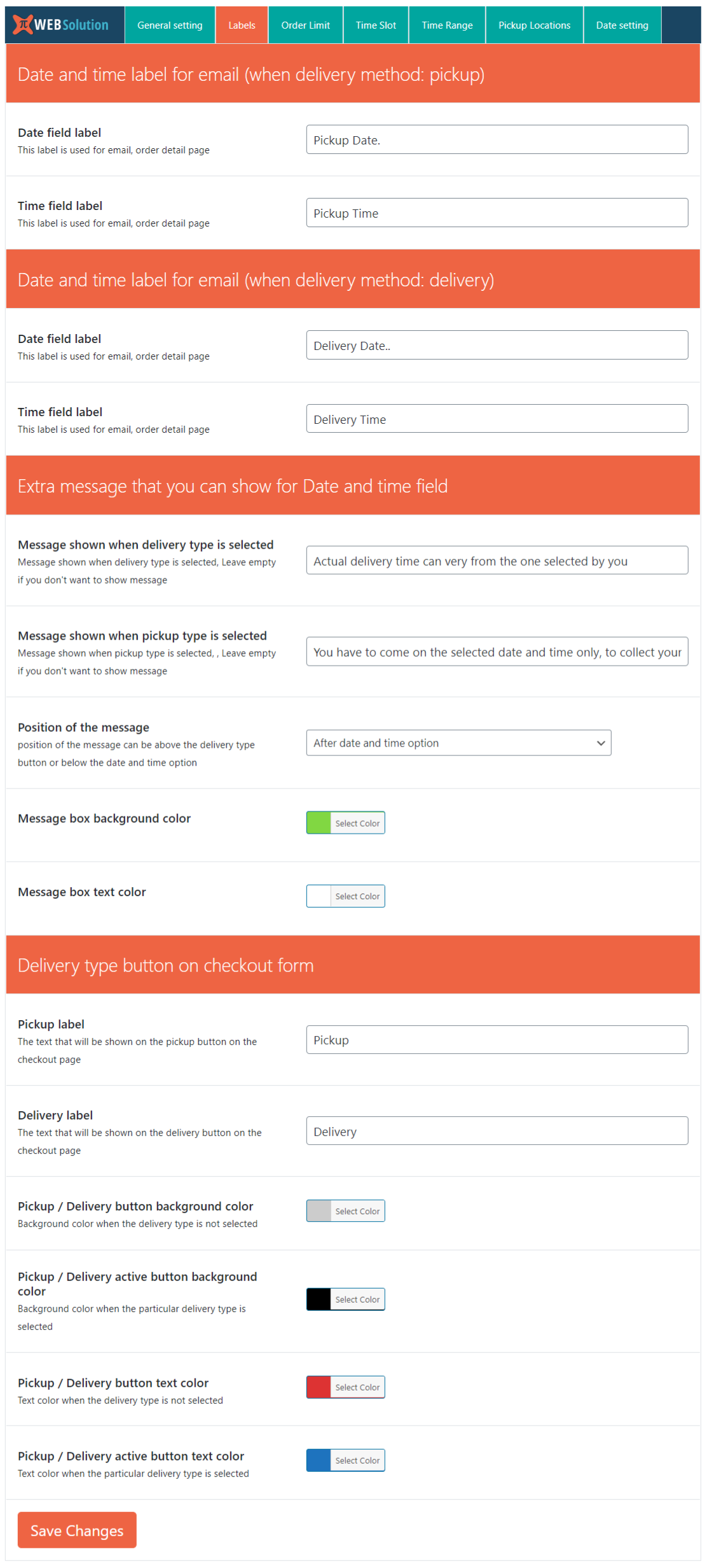 Order date, Order pickup, Order date time, Pickup Location, delivery date for WooCommerce