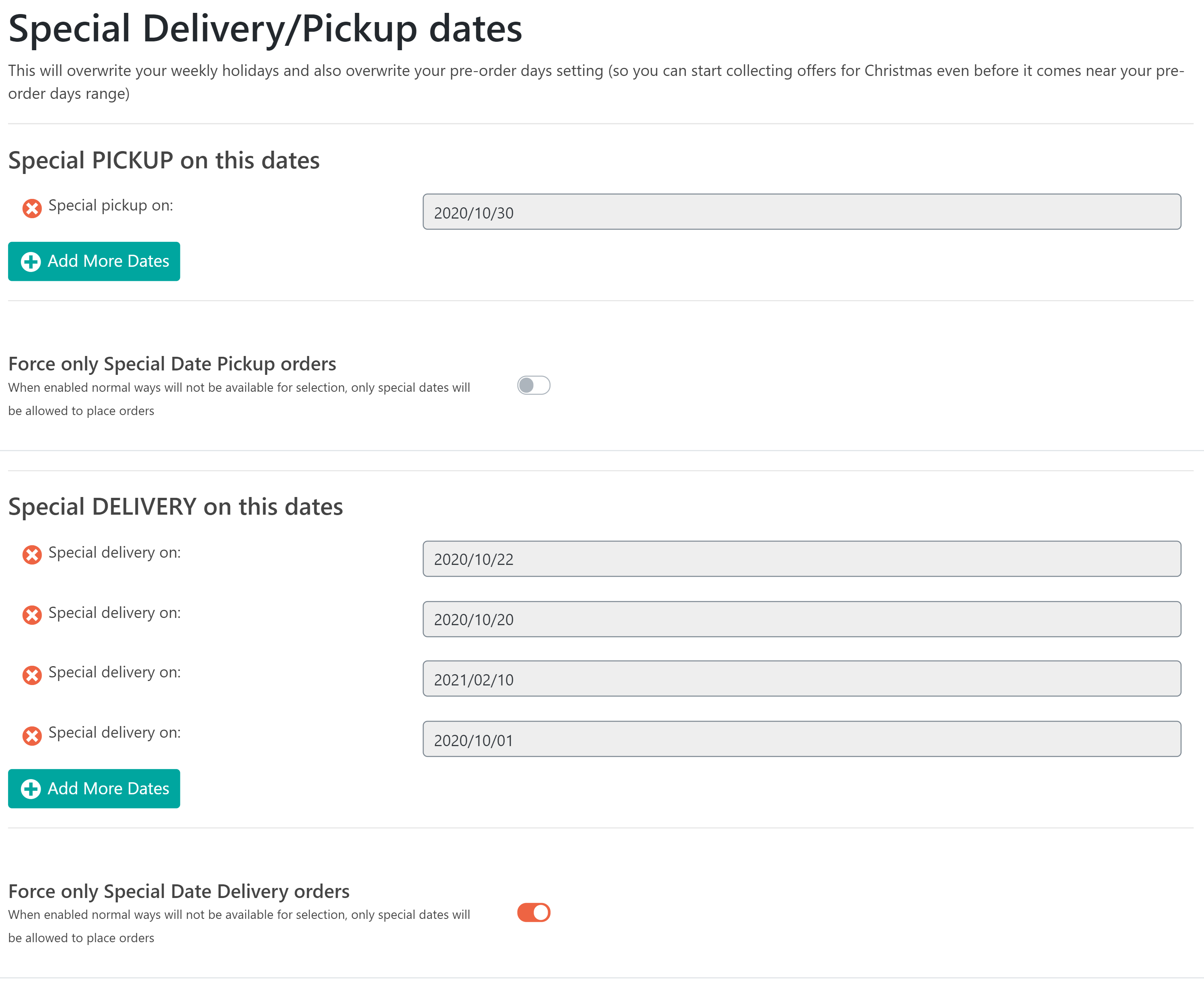 Order date, Order pickup, Order date time, Pickup Location, delivery date for WooCommerce