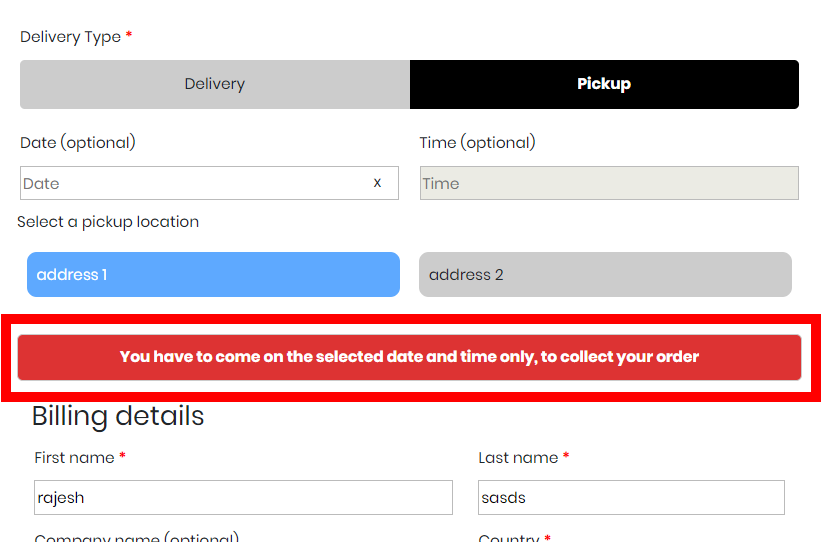 Order date, Order pickup, Order date time, Pickup Location, delivery date for WooCommerce